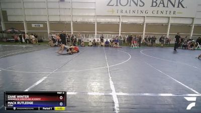 144 lbs Quarterfinal - Zane Winter, Sanderson Wrestling Academy vs Mack Rutledge, Utah