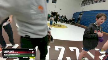 62 lbs Round 5 - Havana Martinez, North Big Horn Rams vs JaeBe Rapp, Powell Wrestling Club