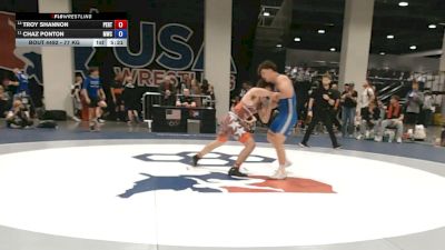 77 kg Cons. Sub-quarters - Troy Shannon, Pembroke RTC vs Chaz Ponton, Mustang Wrestling Club