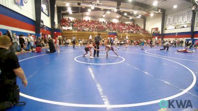90 lbs Consi Of 8 #2 - Cole Richardson, Barnsdall Youth Wrestling vs Gunner Bishop, Bristow Elementary Wrestling Club