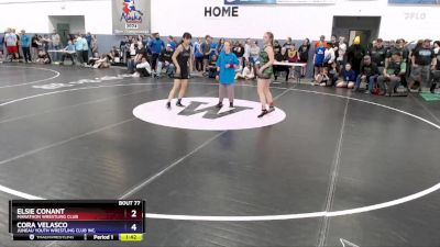 115 lbs Quarterfinal - Elsie Conant, Marathon Wrestling Club vs Cora Velasco, Juneau Youth Wrestling Club Inc.