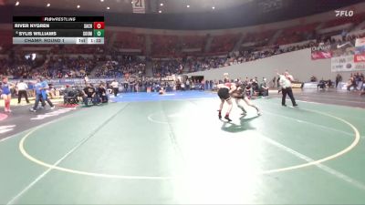 3A Boys 144 lbs Champ. Round 1 - Sylis Williams, South Umpqua Boys vs River Nygren, Santiam Christian Boys