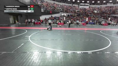 60 lbs Cons. Round 3 - Griffin Rugg, BYA Wrestling vs Harrison Inman, Top Dawgs Wrestling