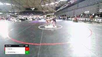 1A 182 lbs Quarterfinal - Tristian Davis, Riverside vs Jasper Armstrong, King`s Way Christian