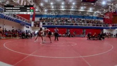 190 lbs Quarterfinal - Alessio Retzloff, Penn High School vs Weston Maddox, Frontier