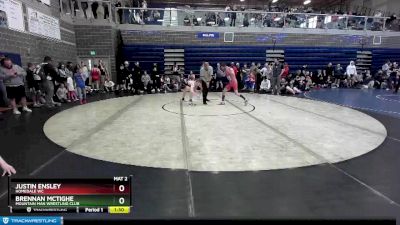 140 lbs Quarterfinal - Brennan McTighe, Mountain Man Wrestling Club vs Justin Ensley, Homedale WC