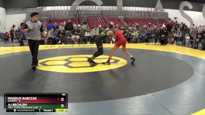 90 lbs Round 2 (8 Team) - Maddux Rabczak, Dynasty vs AJ Bechlem, West Shore Wrestling Club