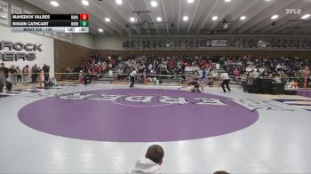 138 lbs Cons. Round 3 - Riggin Cathcart, Burns/Pine Bluffs vs Maverick Valdes, Rawlins