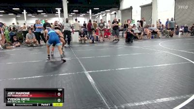 120 lbs Round 2 (6 Team) - Yyesion Ortiz, Red Devil WC vs Joey Maimone, Mat Warriors White