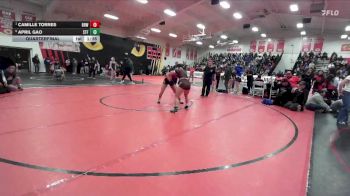 130 lbs Quarterfinal - Camille Torres, Brawley vs April Gao, St. Francis