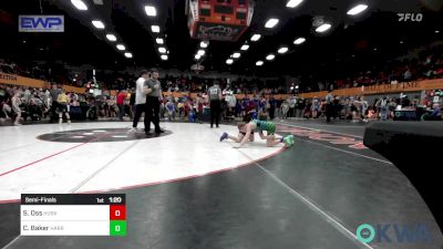 73 lbs Semifinal - Sutter Oss, Husky Wrestling Club vs Cyrus Baker, Harrah Little League Wrestling