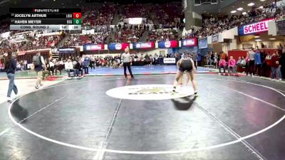 G - 125 lbs Cons. Round 3 - Jocelyn Arthur, Lockwood Girls vs Haven Meyer, Billings Skyview Girls