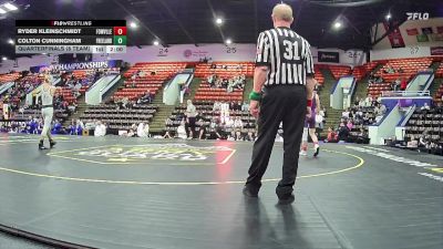 138 lbs Quarterfinals (8 Team) - Colton Cunningham, Freeland HS vs Ryder Kleinschmidt, Fowlerville HS