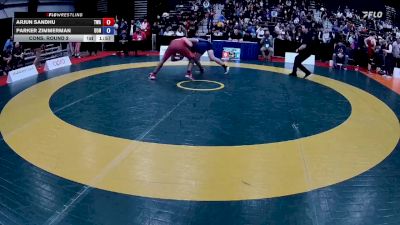 80kg Cons. Round 2 - Arjun Sandhu, Takedown Wrestling Academy vs Parker Zimmerman, London-Western Wrestling Club