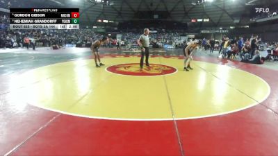 Boys 3A 144 lbs Quarterfinal - Nehemiah Grandorff, Peninsula vs Gordon Gibson, Mercer Island