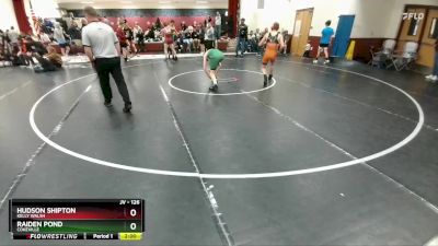 126 lbs Cons. Round 2 - Raiden Pond, Cokeville vs Hudson Shipton, Kelly Walsh