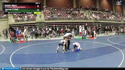 62 lbs Cons. Round 1 - Wyatt Beck, Jr. Wildcat Wrestling Associat vs Taiton Stone, JWC