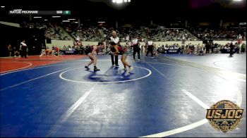 98 lbs Quarterfinal - Amerie Morgas, Glory Wrestling Academy vs Kaylie Peckham, Harrah Little League Wrestling