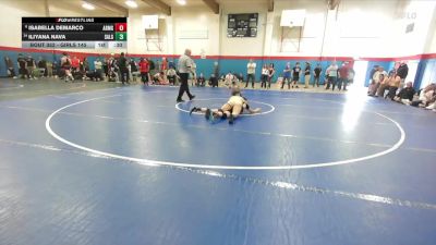 Girls 145 lbs Cons. Round 1 - Iliyana Nava, Salinas Girls vs Isabella DeMarco, Mitty Girls