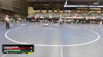 125 lbs Quarterfinal - 5 Izaeah Beavers, Campbellsville vs 13 Nicolas Aguilar, Menlo