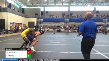 190 lbs Semifinal - Jae`oyn Williams, St. Frances Academy vs Sebastian Chaney, Gilman School
