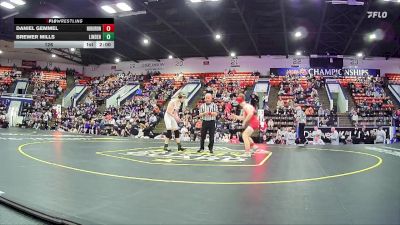 126 lbs Quarterfinals (8 Team) - Daniel Gemmel, Huron HS (New Boston) vs Brewer Mills, Linden HS