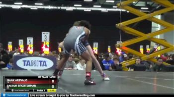 113 lbs 1st Place Match - Easton Broxterman, KS vs Isaak Arevalo, TX