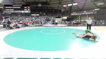 Girls 4A 115 lbs Quarterfinal - Madison Rodriguez, Bonney Lake (Girls) vs Alice Rush, Auburn (Girls)