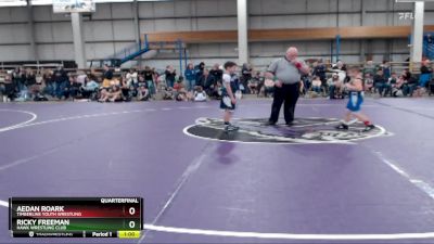 75 lbs Quarterfinal - Ricky Freeman, Hawk Wrestling Club vs Aedan Roark, Timberline Youth Wrestling