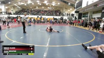 125 lbs Semifinal - Evan Serafine, Meridian vs Brock Olson, Heritage