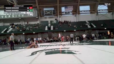 157 lbs 3rd Place Match - Mason Shrader, Central Michigan vs Darius Marines, Michigan State