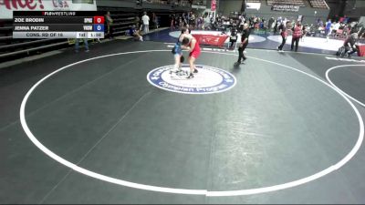 190 lbs Semis - Zoe Brodin, San Pedro High School Wrestling vs Jenna Patzer, Vacaville High School Wrestling