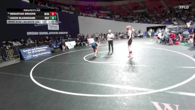 6A Boys 106 lbs Champ. Round 2 - Sebastian Brooks, McDaniel Boys vs Jason Blasingame, Westview Boys