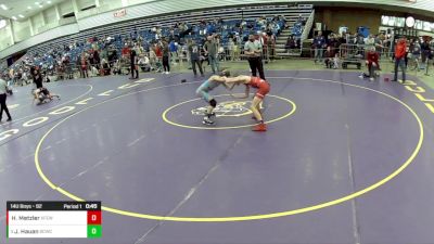 14U Boys - 92 lbs Champ. Round 1 - Jace Hauan, Bear Cave Wrestling Club vs Henry Metzler, X-Factor Elite Wrestling