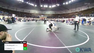 110 lbs 3rd Place - Chesney Pendergraft, TWolves Youth Wrestling vs Jaxon Coberly, Newcastle Youth Wrestling