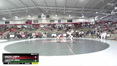 157 lbs Cons. Round 3 - Christian Hirak, Seton Hill vs Vincent Cabral, Western Colorado