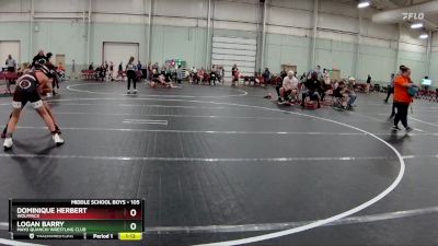 105 lbs Cons. Semi - Dominique Herbert, Wolfpack vs Logan Barry, Mayo Quanchi Wrestling Club