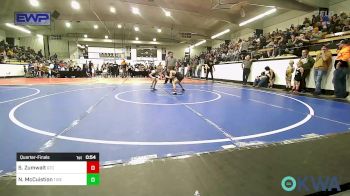 58 lbs Quarterfinal - Sage Zumwalt, Grove Takedown Club vs Nash McCuistion, Tiger Trained Wrestling