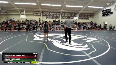 107 lbs Champ. Round 2 - Azhia-Noel Franciso, Ganado vs Khyla Lipumano, Yuma Catholic