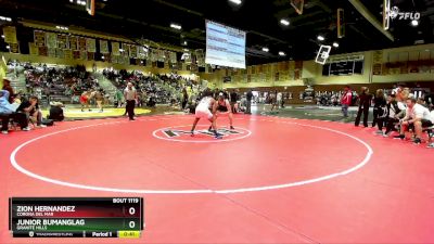 175 lbs Cons. Round 7 - Zion Hernandez, Corona Del Mar vs Junior Bumanglag, Granite Hills