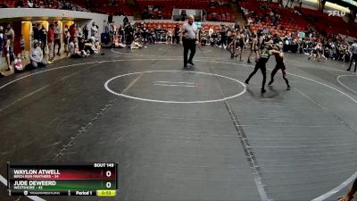 36-40 lbs Round 3 - Jude DeWeerd, Westshore vs Waylon Atwell, Birch Run Panthers