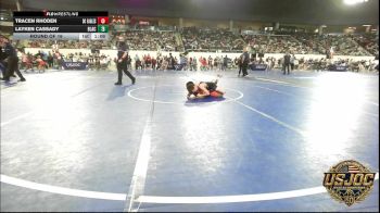 73 lbs Round Of 16 - Tracen Rhoden, Del City Little League Wrestling vs Layken Cassady, Blackwell Wrestling Club