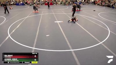 53-56 lbs Cons. Round 2 - Ira Benz, Minnesota vs Korbin Jabas, New Prague Wrestling