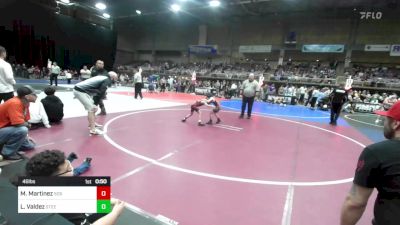 46 lbs Quarterfinal - Mialani Martinez, 505 Wc vs Lucas Valdez, Steel City Reloaded WC