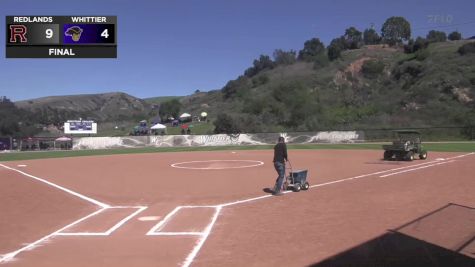 Replay: Redlands vs Whittier - DH | Apr 5 @ 12 PM