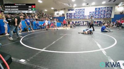 64 lbs Final - Kyson Barnett, Morris Wrestling Association vs Tatum Hawkins, Noble Takedown Club
