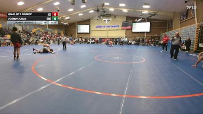149 lbs Champ. Round 2 - Gianluca Munoz, Arizona Christian University vs Joshua Cruz, Unattached