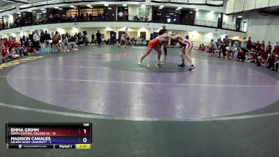 138 lbs Round 1 (16 Team) - Emma Grimm, North Central College (A) vs Madison Canales, Sacred Heart University