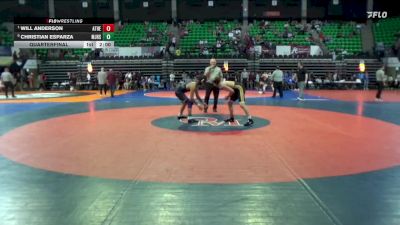 6A 144 lbs Quarterfinal - Will Anderson, Athens vs Christian Esparza, Mortimer Jordan HS