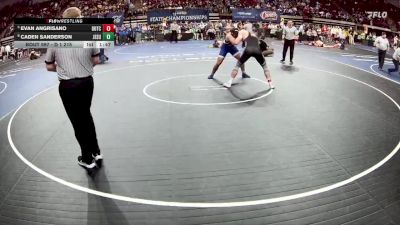 D 1 215 lbs Quarterfinal - Evan Angrisano, Dutchtown vs Caden Sanderson, Jesuit